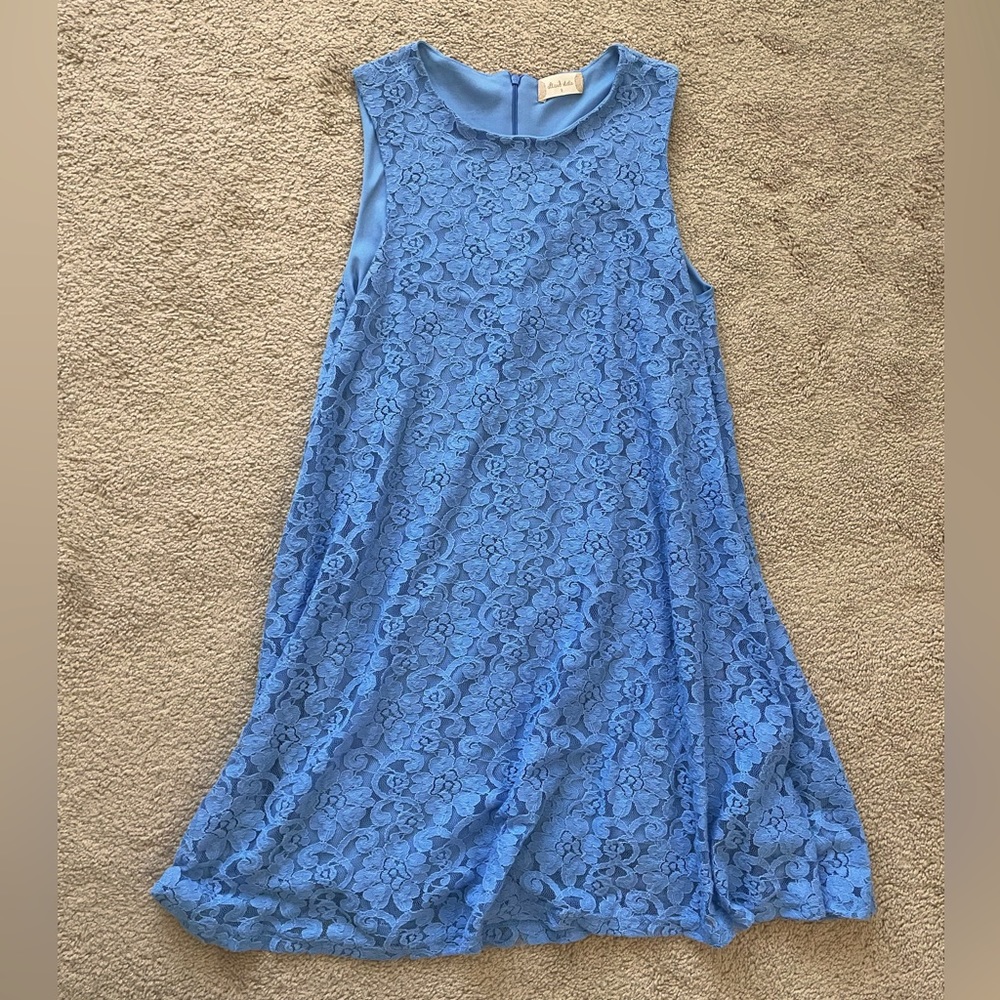 Altar’d State Light Blue Sleeveless Lace Dress Size S